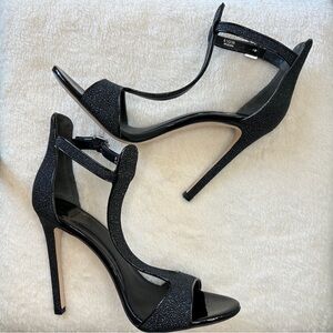 Brian Atwood Leigha Black T Strap High Heels